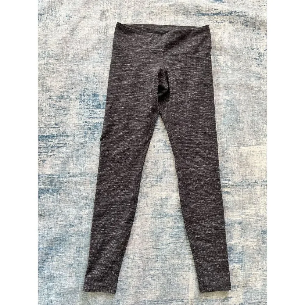 Lululemon Coco Pique Black White / Black Wunder Under Athletic Leggings Size 4